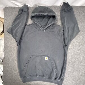 Carhartt Original Fit Pullover Hoodie Gray Workwear Hooded Sweatshirt L